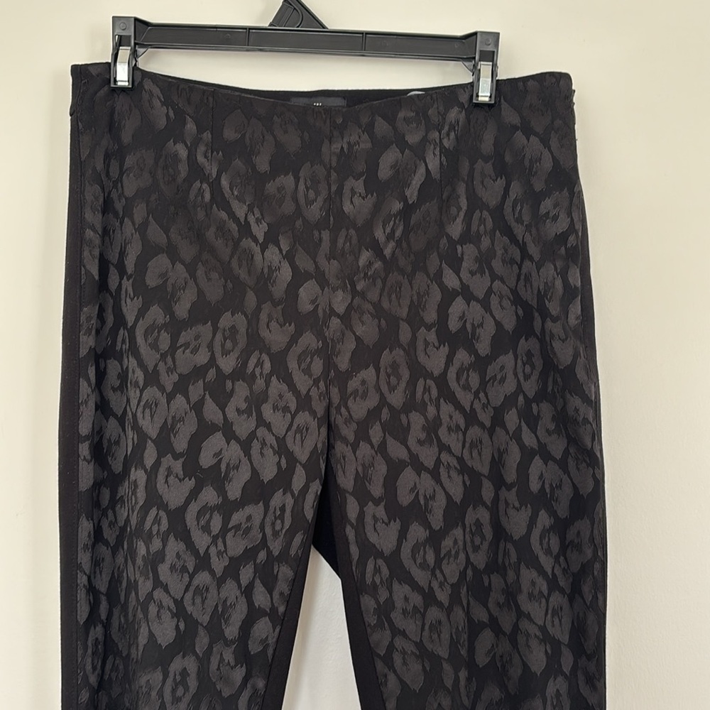 WHBM The Skinny Ankle Stretch Pants High Rise Black Leopard Print - Picture 2 of 6